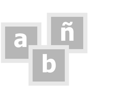 Dibujo de letras que enlaza al buscador alfabético de palabras